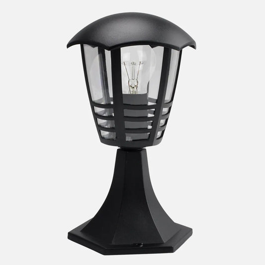 Sobremuro Exterior Aluminio Alnilan 1xe27 Negro 30x16x16 Cm Ip44