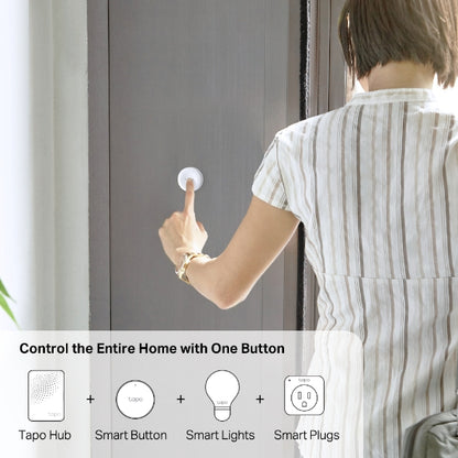 TP-Link Tapo S200B Botón Inteligente, Acciones Personalizadas, Control Inteligente Dispositivos, Activación Alarma con un Clic, Batería de Larga Duración, Hub Requerido, Blanco