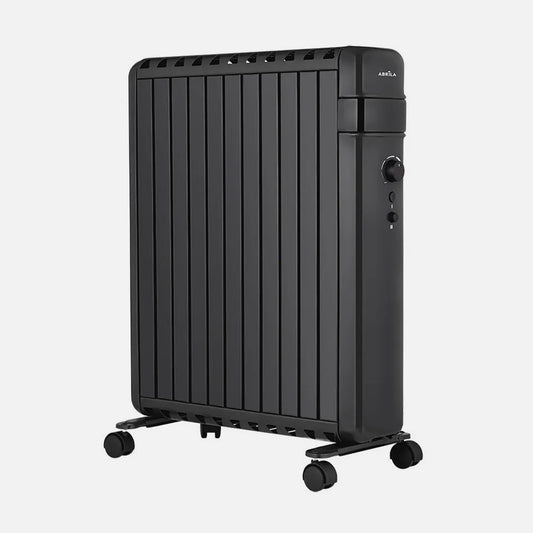 Radiador Aceite Polonia 2500w Negro Aletas Cerradas 11elementos 3potencias Antivuelco Protec.segurid.63,5x52,5x24,5cm