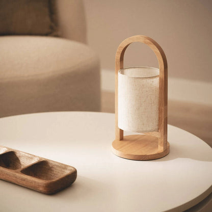 Lámpara de Mesa LED Pórtatil Madera con Batería USB Recargable Fragosa