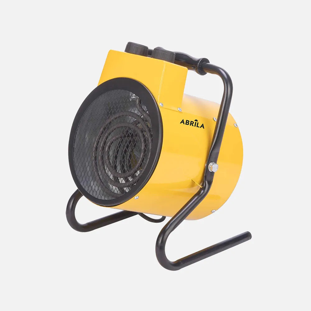 Termoventilador Industrial de Acero Inoxidable Divity 2000W - Amarillo (Termostato Regulable y Asa)