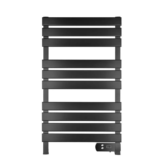 Radiador Secatoallas de Aluminio Jalón 450W Negro - Con Display LED, IP24 y Temporizador 24h | 97x55.5x5.5 cm