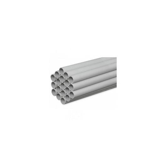Tubo rigido c/manguito r1250 20 pvc 7035 pvc autoextinguible color gris claro ral 7035