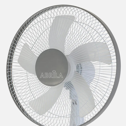 Ventilador De Pie Belmonte Blanco/gris 3 Velocidades 45w 5 aspas Orientable, Fijo Y Rotatorio Regulable 43x40 Cm