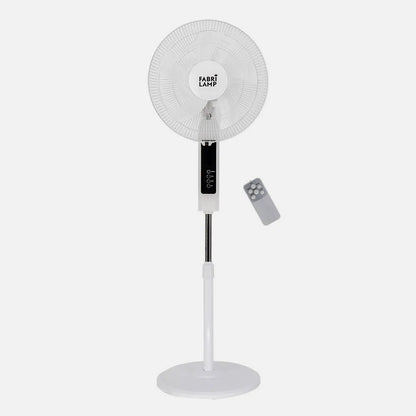 Ventilador De Pie Cacimbo Blanco 3 Velocidades 45w. 5 Aspas 43 D. C/ Remoto. temporizador 0,5h-7,5h
