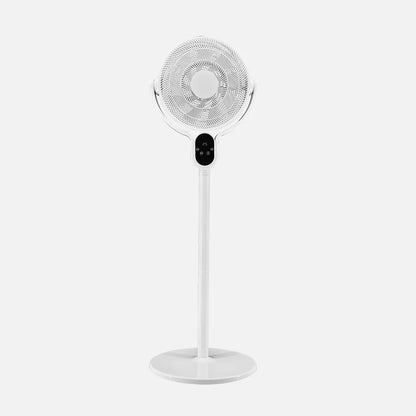 Ventilador De Pie Cadalso Blanco 8 velocidades 25w 9 aspas 45 diámetro Fijo/rotatorio. motor dc, remoto 100/138x48x40cm
