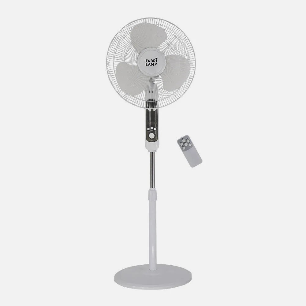 Ventilador De Pie Calma Blanco 3 Velocidades 45w. 3 Aspas 43 DC/ Remoto. temporizador 0,5h-7,5h