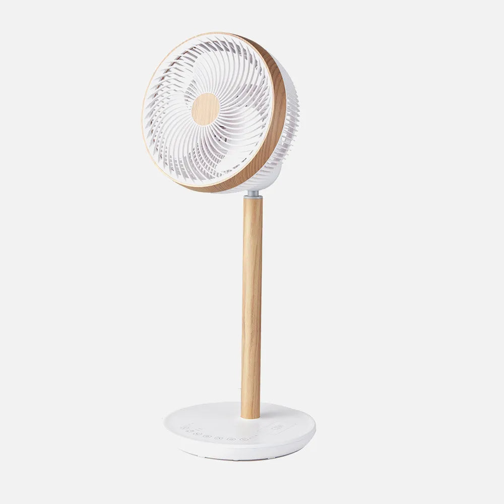 Ventilador de pie Colibrí Blanco/Haya 25 W 12 velocidades 70 x 28,5 x 28,5 cm 3 aspas Motor DC C/remoto y temporizador