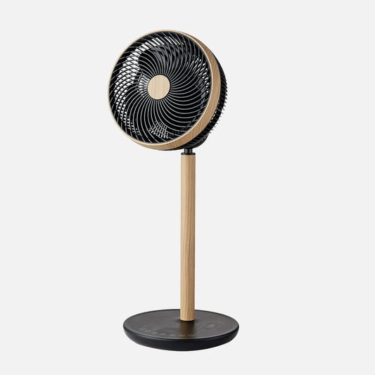 Ventilador de pie Colibrí Negro/Haya 25 W 12 velocidades 70 x 28,5 x 28,5 cm 3 aspas Motor DC C/remoto y temporizador