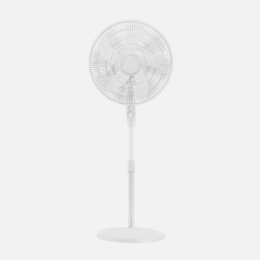 Ventilador De Pie Escudero Blanco 3 velocidades 50w 5 aspas 40 diámetro Fijo/rotatorio orientable Regulable 40x40cm