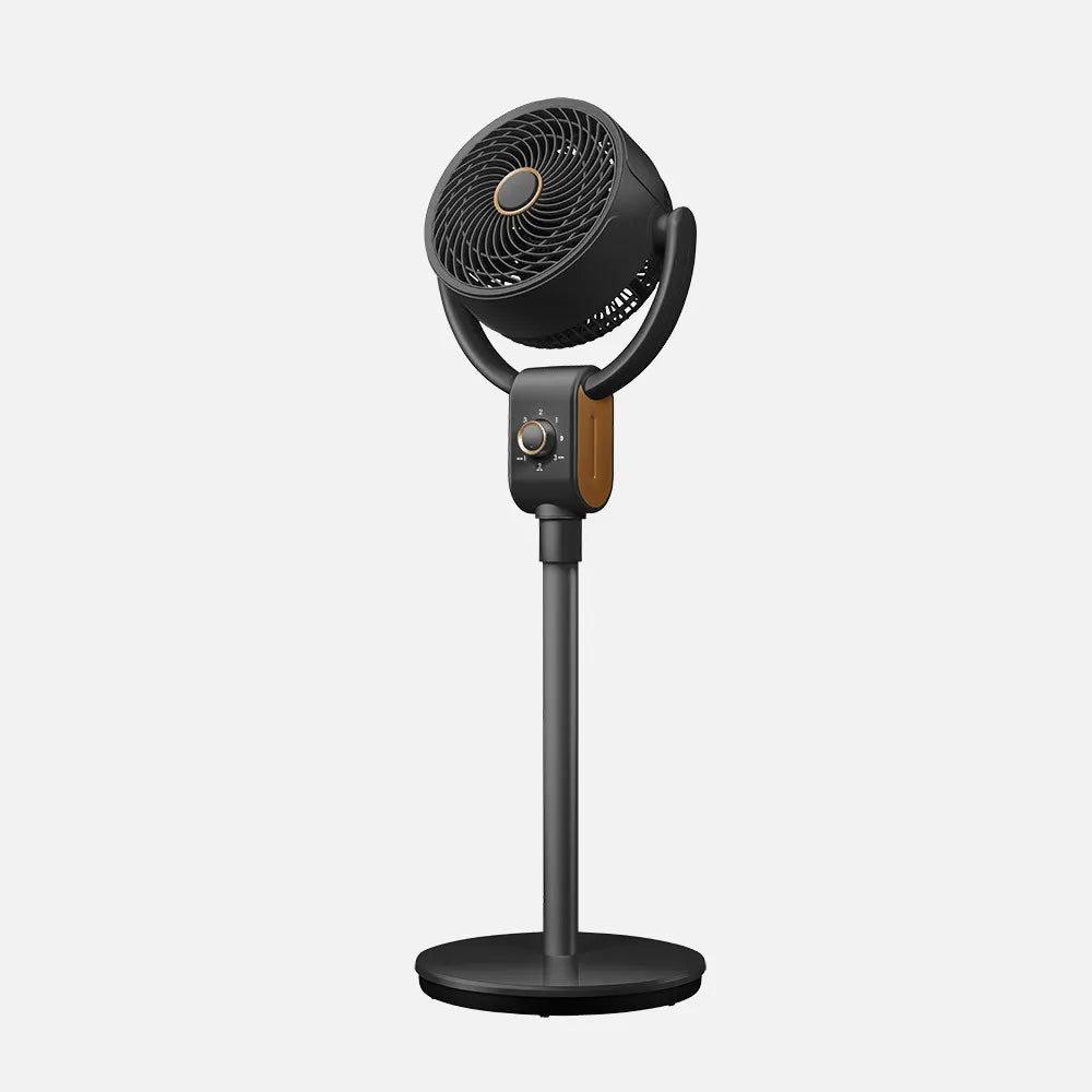 Ventilador De Pie Montenegro Negro/haya 40w 3 velocidades 3 aspas Fijo Y Rotatorio 91,5x32x30,5cm