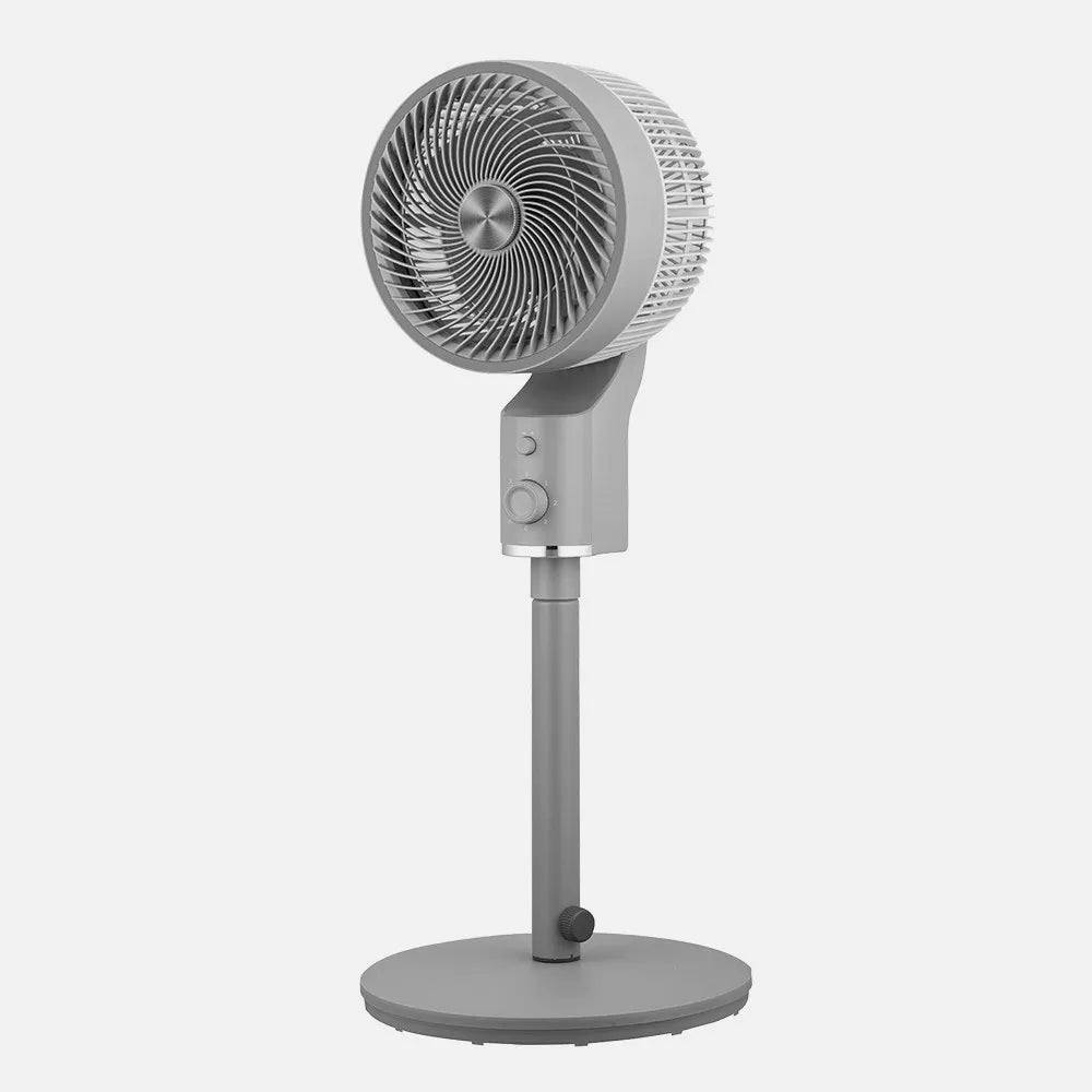 Ventilador De Pie Talamo Gris/cromo 50w 3velocidades Regulable 33x33cm Oscilante Fijo Y Rotatorio