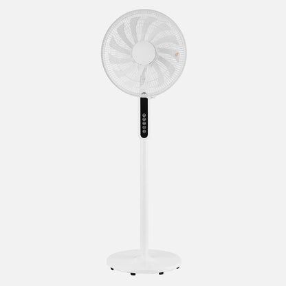 Ventilador De Pie Torbellino Blanco 3 velocidades 60w 13 aspas Regx41x41 Display Oscilante, remoto, temporizador