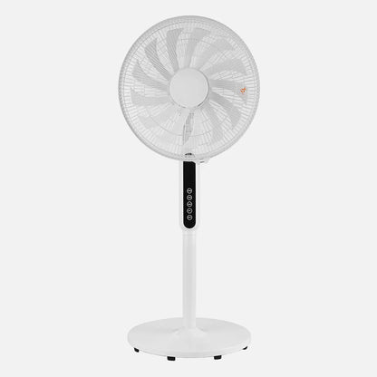 Ventilador De Pie Torbellino Blanco 3 velocidades 60w 13 aspas Regx41x41 Display Oscilante, remoto, temporizador