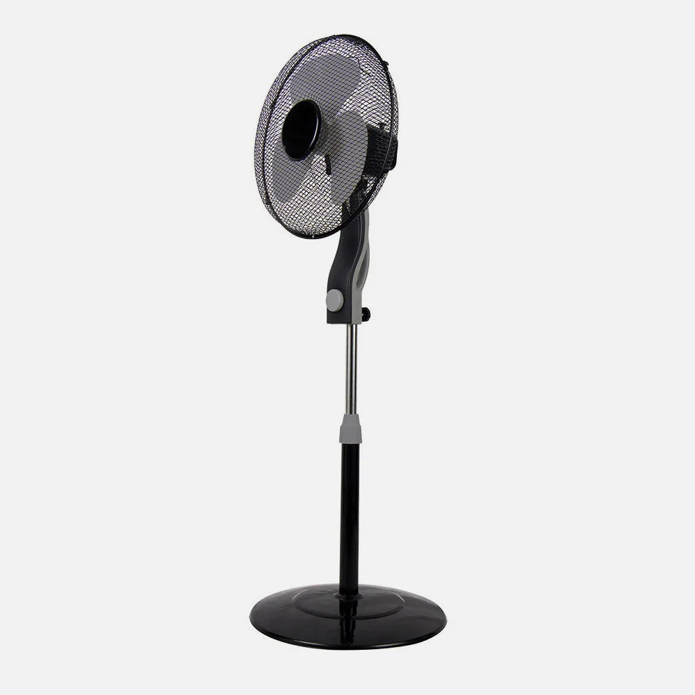 Ventilador De Pie Magico Negro/gris 3 Velocidades 45w 3 aspas Orientable Fijo Y Rotatorio Regulable 41x41 Cm