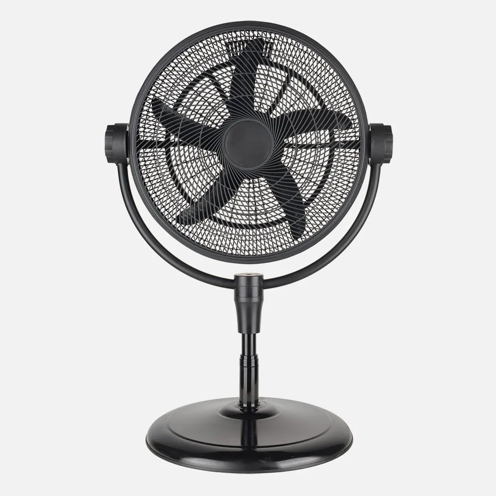Ventilador Pie 3x1 Aifos Negro 3vel 90w 5 aspas Rotación manual Suelo/pared/sobremesa Orientable Regulable 61x61cm