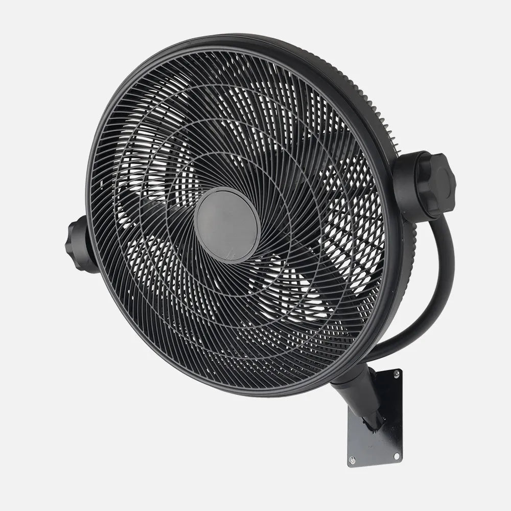 Ventilador Pie 3x1 Aifos Negro 3vel 90w 5 aspas Rotación manual Suelo/pared/sobremesa Orientable Regulable 61x61cm