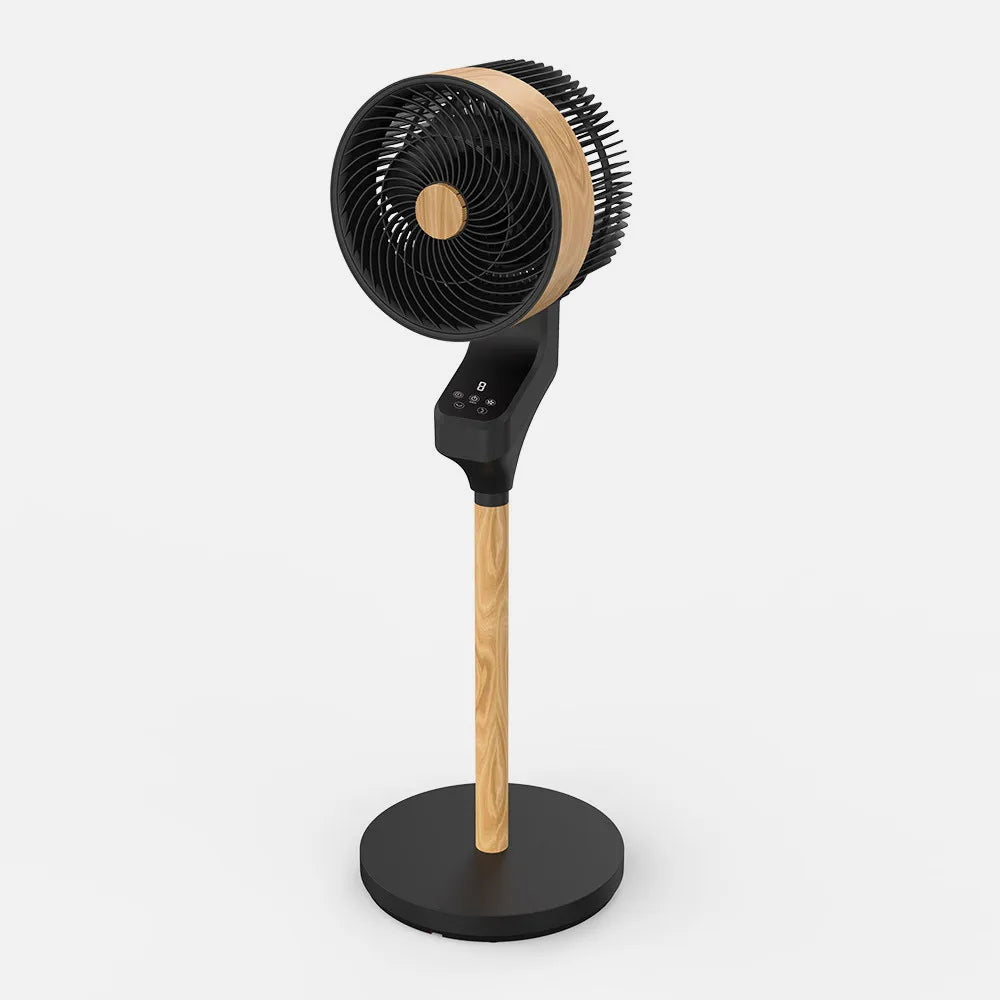 Ventilador de pie Bizancio Negro/hay 50w 3 velocidades 95x30x30 Oscilante, pantalla táctil, control remoto y temporizador