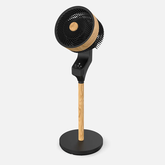 Ventilador de pie Bizancio Negro/hay 50w 3 velocidades 95x30x30 Oscilante, pantalla táctil, control remoto y temporizador